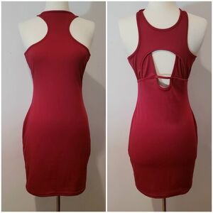 3/$21 Red Bodycon Cutout Dress Dress